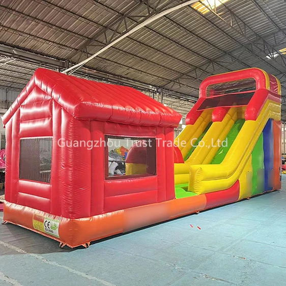 Giant inflatable house playground kids castle bounce inflatable with water slide