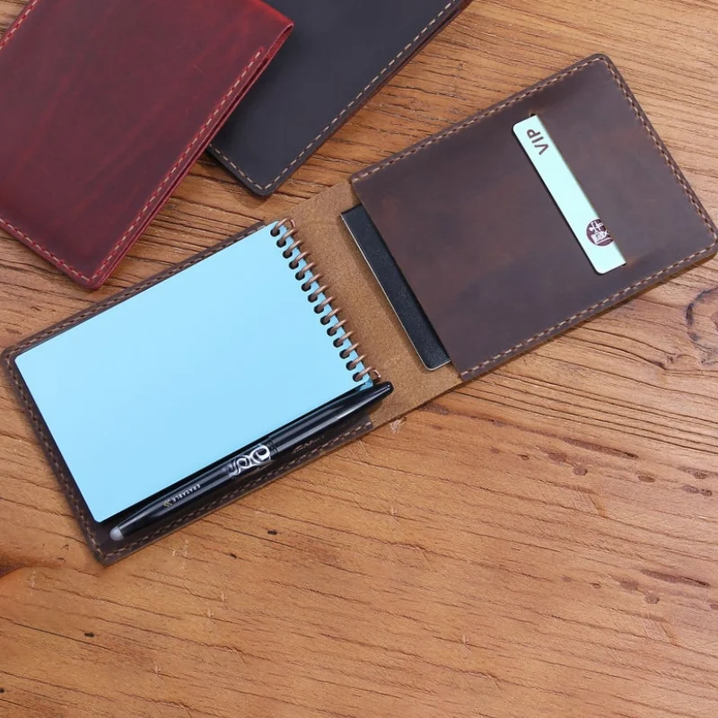 Golf Score Card Holder Personalized Real Leather Notepad Cover Outdoor Sport Score Card Holder Covers