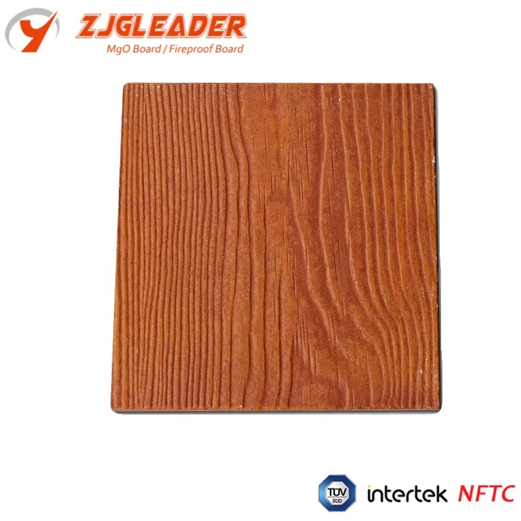 Wood Grain Cement Decking Fiber Cement Cladding Facades Weatherboard Wall Decorations