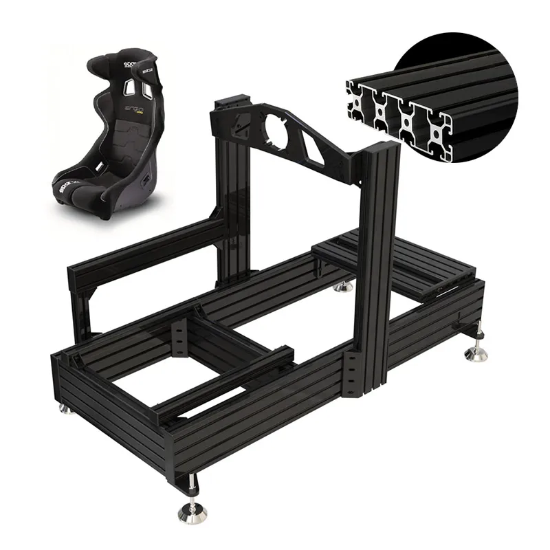 High Quality New Design Aluminium Profile Frame Airbus Flight Racing Gaming Simulator Cockpit Aircraft Seat 8040 12040 Kit