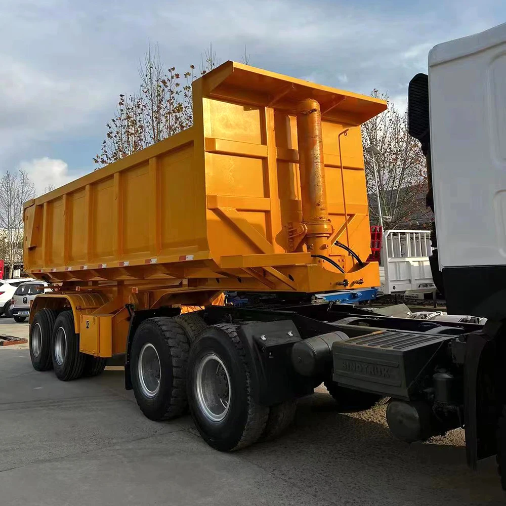 Hot Selling 3Axles Heavy Duty 40Tons Tipper Semi Trailer Cargo Transportation Dumper Truck Trailer For Sale