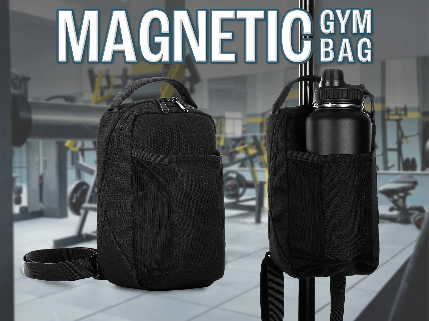 New High-capacity Magnetic Gym Bag Custom Fitness Black Magnetic Bag Gym with Magnet
