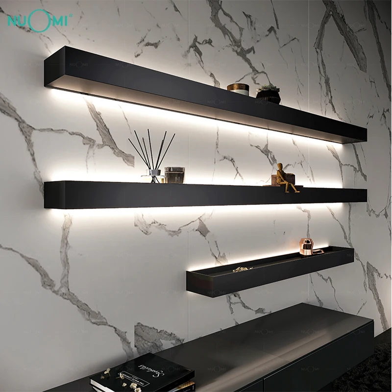 NUOMI Home Custom Storage Cabinets Wall Shelves Bookcases With Ambient Light  Function Bookshelf