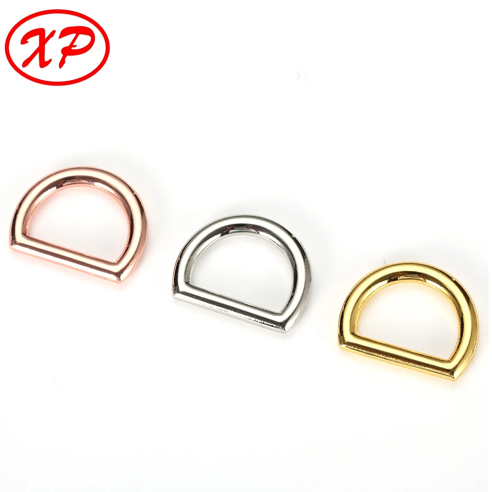 Metal bag hardware accessories nickel zinc alloy D Ring buckle