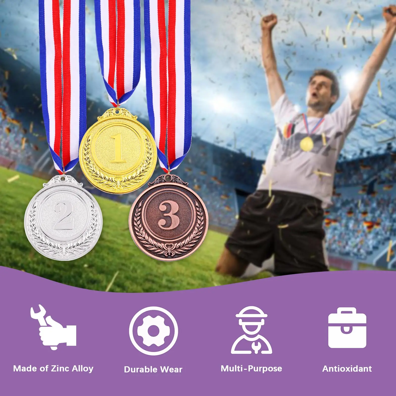 AI-MICH Manufacturers Wholesale Metal Medal Sports Running Gold Medals Custom Logo Sublimation Blank Medal