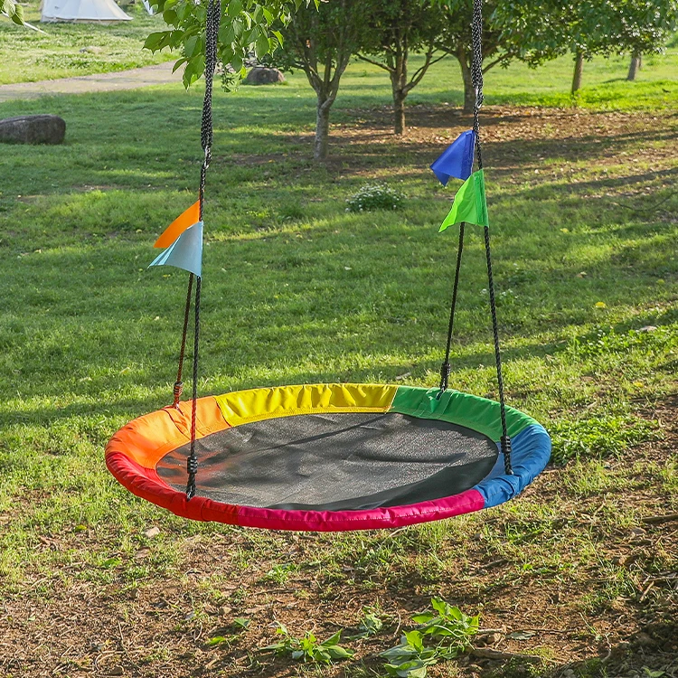 ZOSHINE Factory Wholesale Waterproof Round Colorful Rainbow Swing Customized Garden Swing