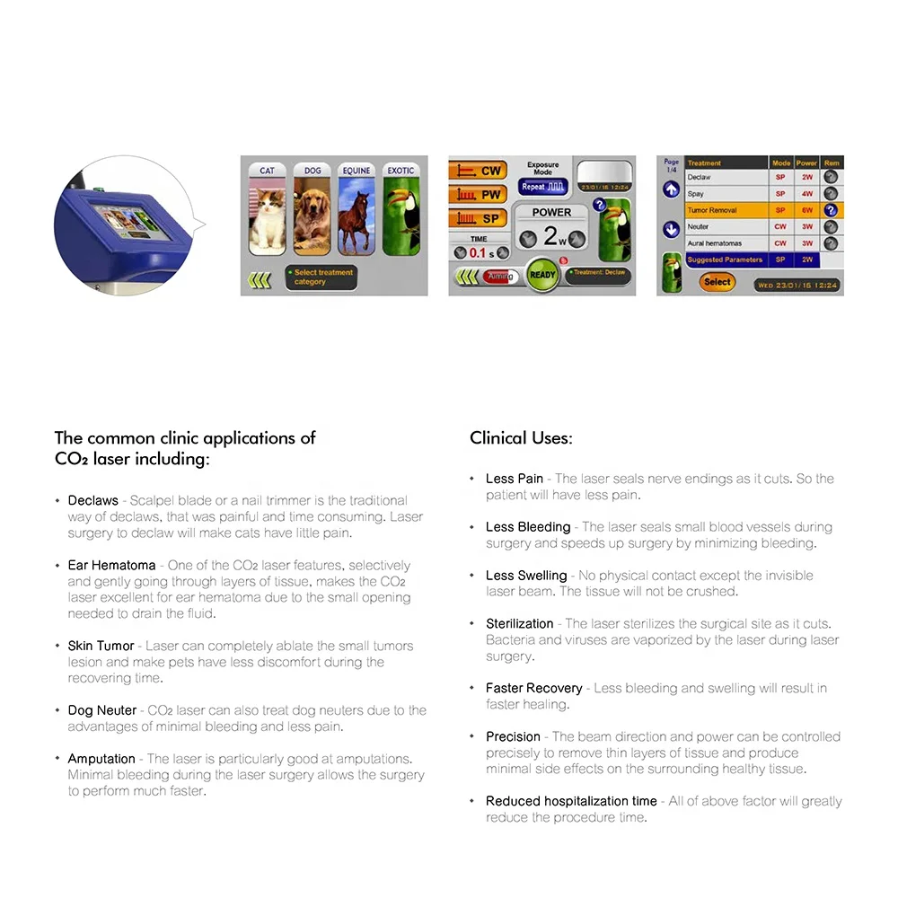 YSML020-CA Ysenmed 20KW Veterinary use CO2 Laser ultra pulse veterinary co2 surgery laser machine mobile surgical pet co2 laser