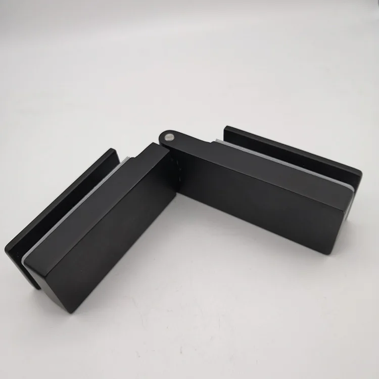 Matte Black  Wall Mount Full glass door Hinge