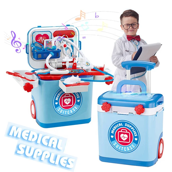 KSL TOYS Kids Role Play Kit Suitcase Set Toy Medical Kits Kid Playing Pretend Nurse Playhouse Doctor Toys