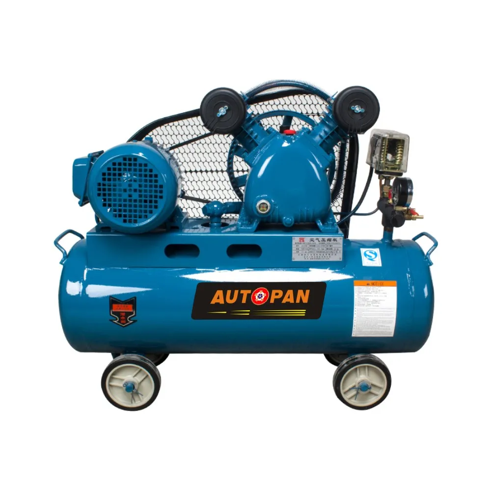 Best price mobile  cylinder  piston belt driven air compressor with wheels