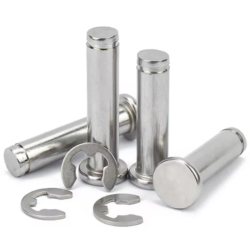 Stainless Steel Flat Head Clevis Pin with Groove Bearing Cylindrical Dowel Pin With E Type Clip