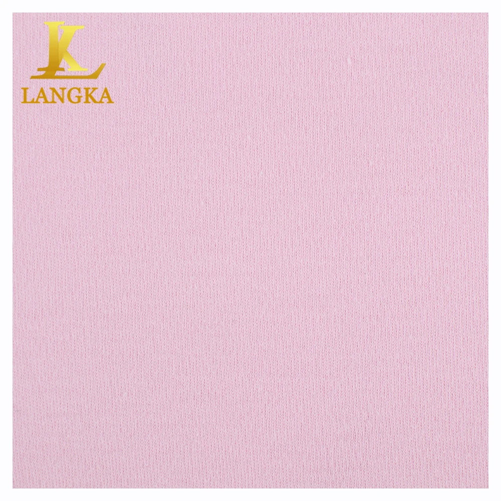 Langka 200gsm 100% jersey combed ring spun pure cotton solid interlock fabric for t shirt kids dresses baby clothing price kg