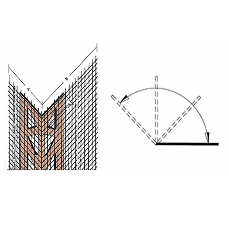 5x5mm Fiber Glass Corner Mesh 10cmx10cm With 2cm Width Corner Bead