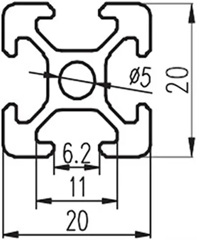 Extruded Aluminum T Slot 3030 Aluminum Extrusion Profile For Industrial Workbench