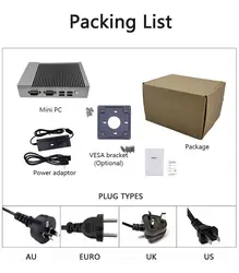 Fanless pc Micro PC J1900 J1800 Quad Cores Win10 Win7 Linux Gigabit LAN Barebone Minipc Wifi DDR3L Mini Computer