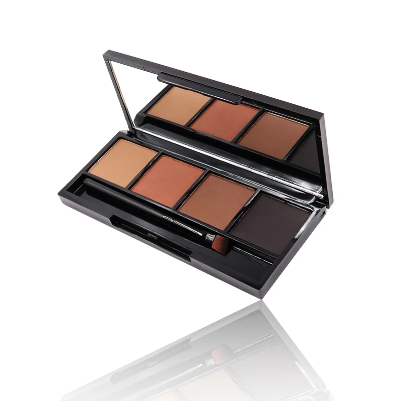 4 Colour Eye Brow Powder Pressed Waterproof Long Lasting Cosmetic Eyebrow Powder Kit