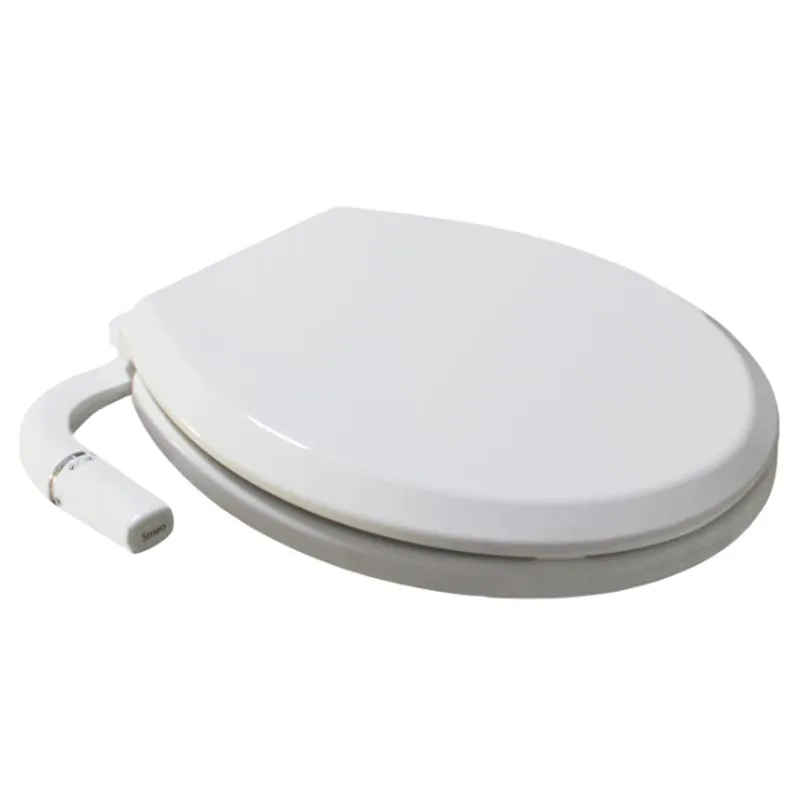 Elongated bidet seat push button and knob control non electric