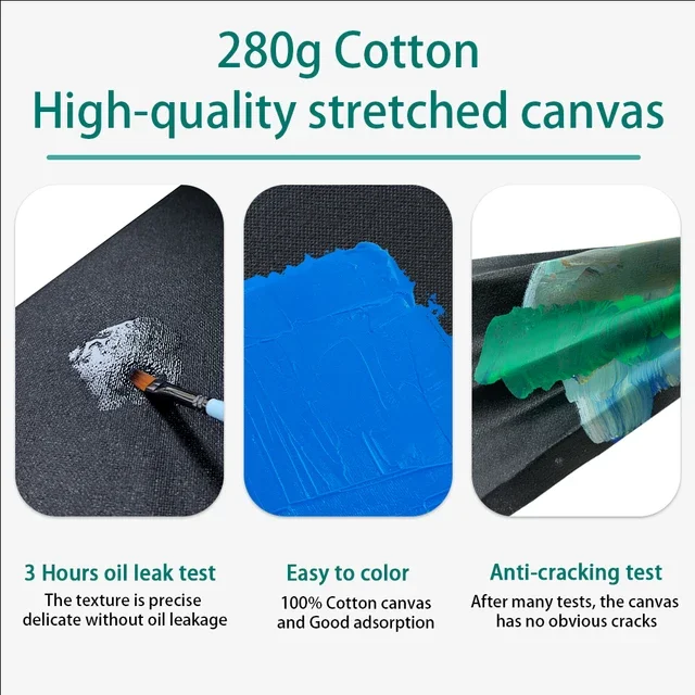 wholesale Primed black Blank Canvas panels for Painting - 100% Cotton Art Supplies Canvas Board decor for Acrylic ,Oil Paint