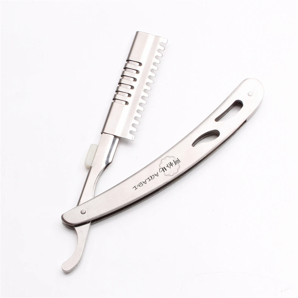 Stainless Steel Salon Sharp Barber Razor Blade Hair Cut Razors Cutting Thinning Knife Hairdresser Tool 100Pcs + 100 Blades A6103