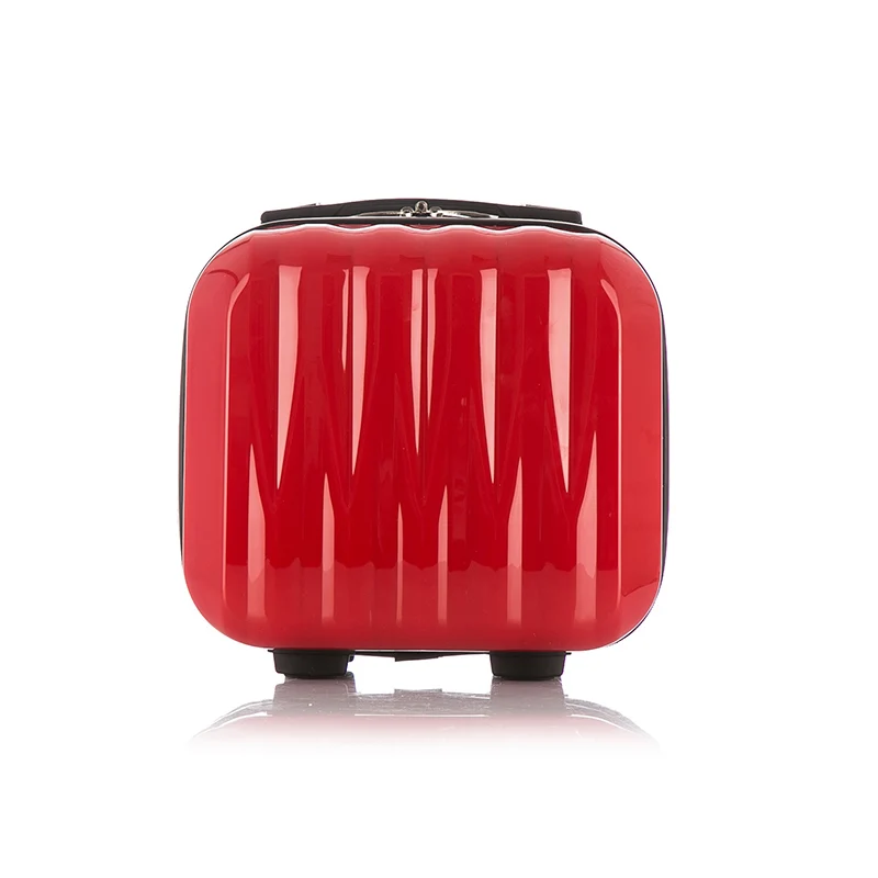 Пленка из АБС-пластика, модная миниатюрная ручная косметичка, маленький чемодан 14 дюймов с волосами от имени, продажа подарков, косметичка