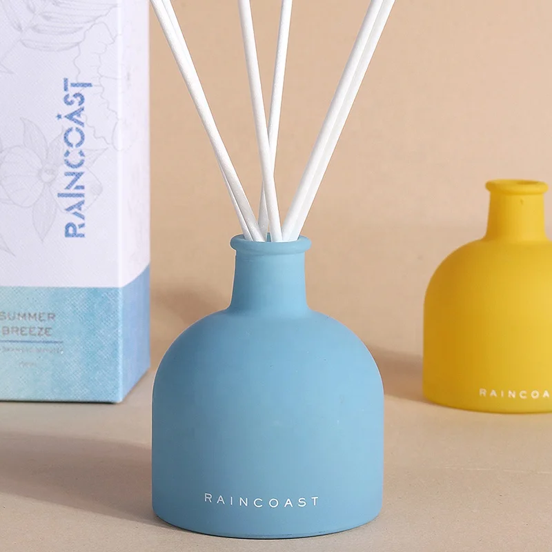 Аромадиффузор RAINCOAST, 70 мл, конфетного цвета, индивидуальный, Матовый круглый стеклянный роскошный аромадиффузор