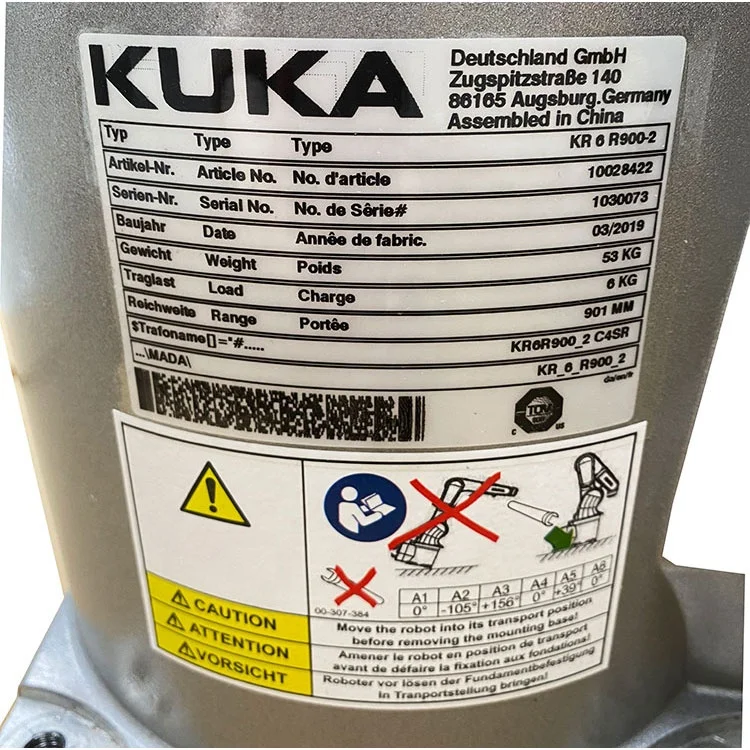 Industrial robot KR 6 R900-2  KUKA Robotics Corporation