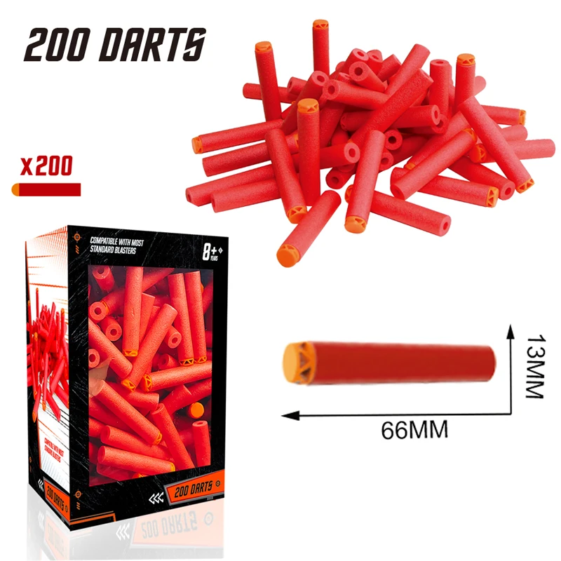 Refill Darts Bullets EVA Foam Soft Bullets Hollow Hole Head Gun Elite Series Blasters Kid Toy Gun Foam Bullets