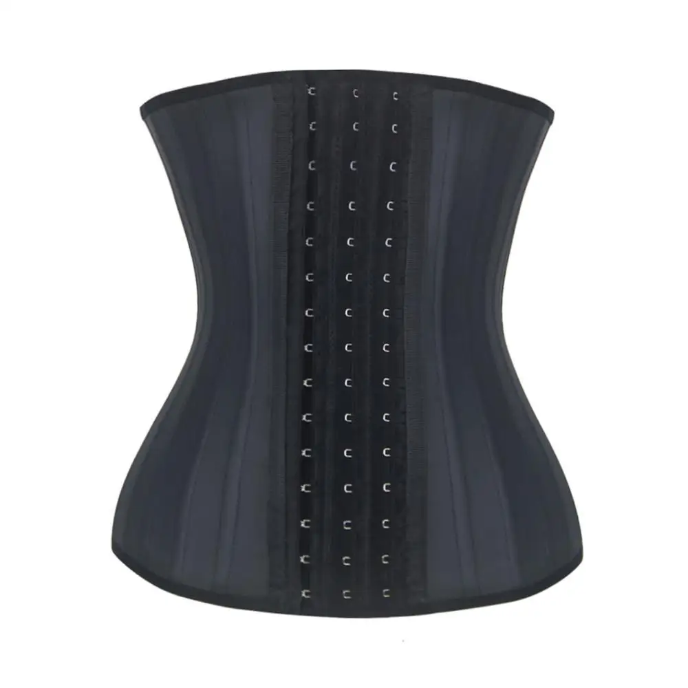In Stock Women Adjustable Hooks Lose Weight Tummy Control 25 Steel Bones Latex Corset Shaper Waist Training Corset