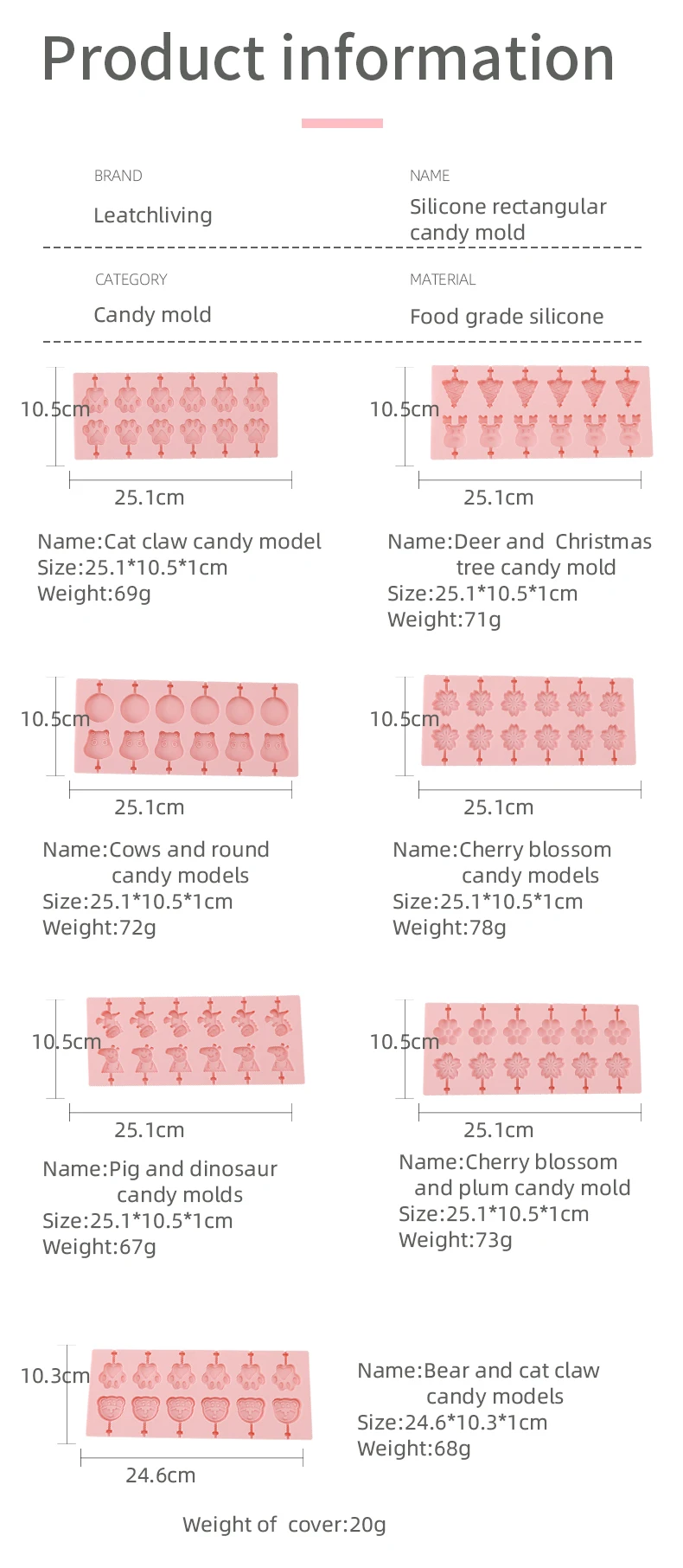 Lollipop Mold Food Grade Candy Mouds Customized Shape Soft 12 Holes Mould High Quality Silicone Custom Logo Opp Bag Cake Tools