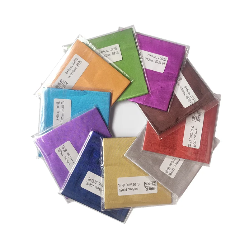 Food grade 12*12 cm Embossed 1 8011 embossing aluminum foil wrapper for chocolate