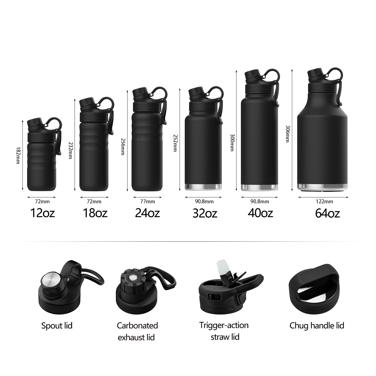 32OZ double wall  vacuum insulated stainless steel water bottle metal vacuum flask stainless steel sports water bottle