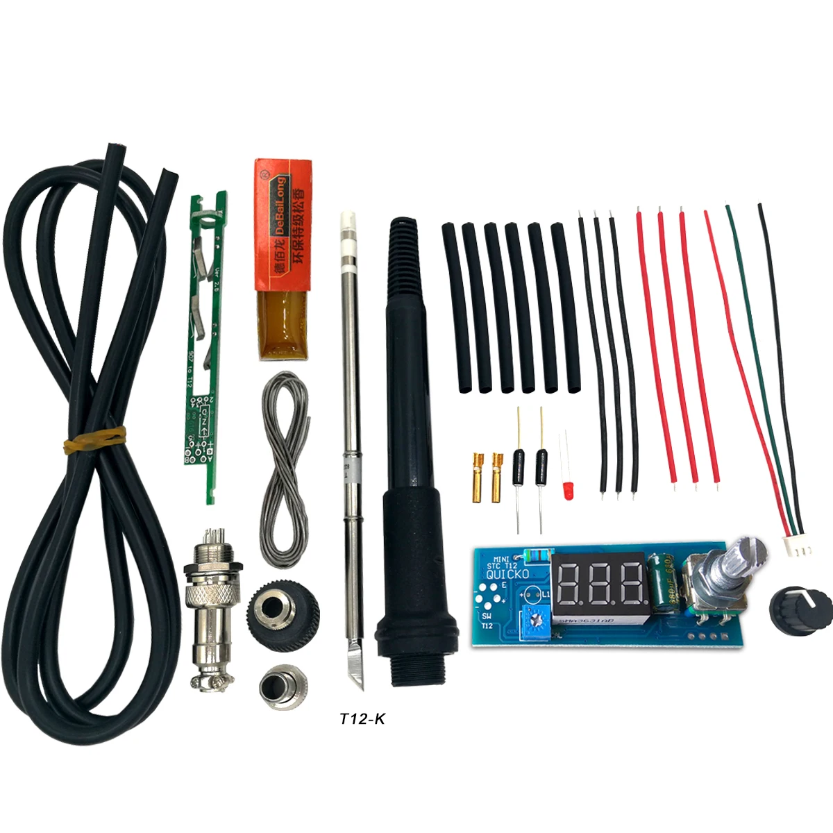 Electric Unit LED Digital Soldering Iron Station Temperature Controller DIY Kits use for HAKKO T12 Handle vibration switch tips