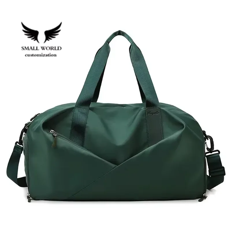Custom logo Woman Sports Fitness Bag Oxford Cloth Wet and Dry Separation Wear-resistant Storage Travel Bag