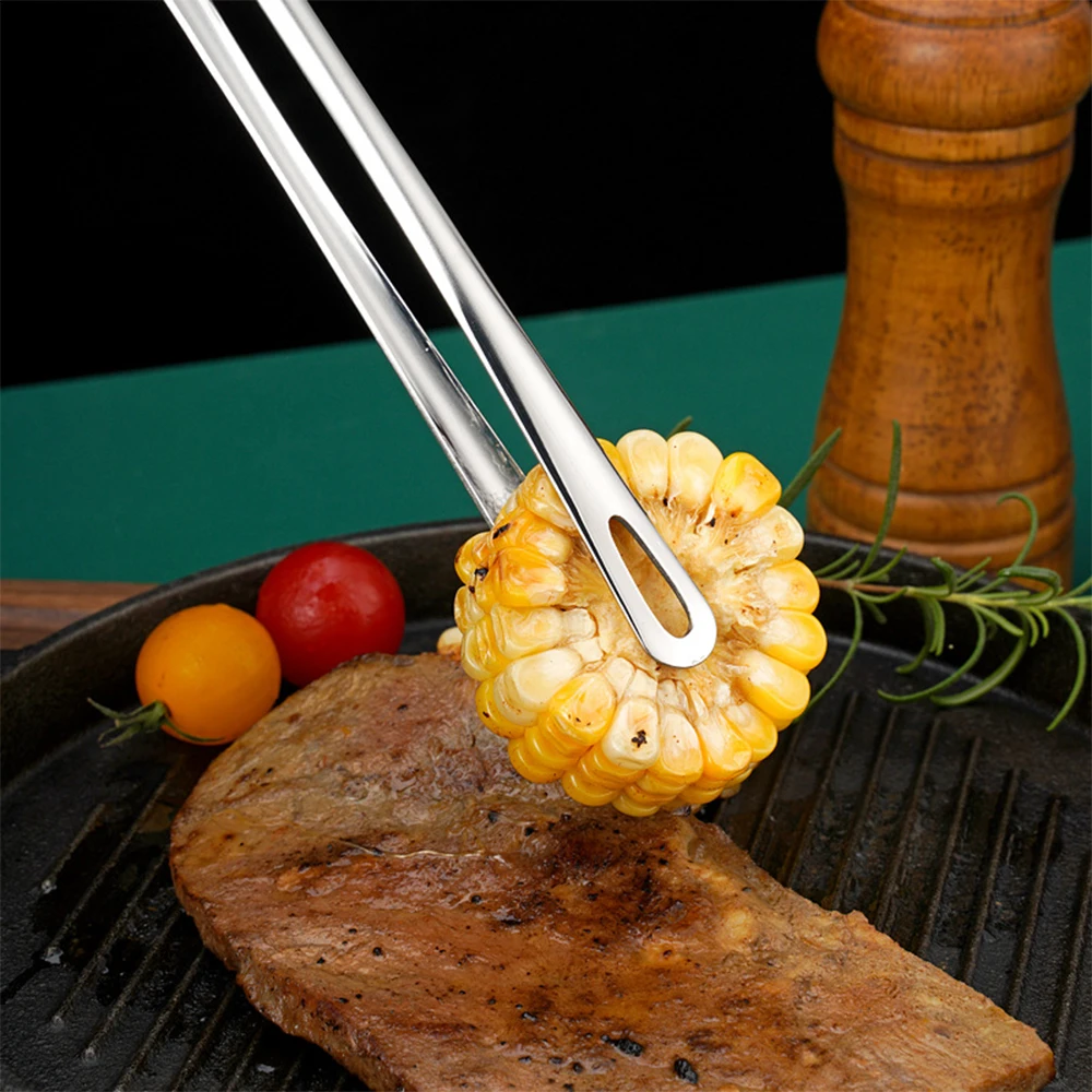 2024 New Creative Kitchen Grill Tong 304 Stainless Steel Barbecue Food Tongs Bread Clip Pastry Clamp BBQ Kitchen Ice cubes Tongs