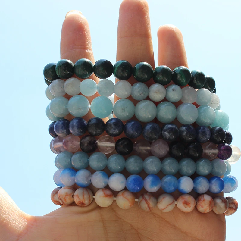 Wholesale Various Natural Crystal Bracelets Healing Beads Jewelry Stretch Bracelet