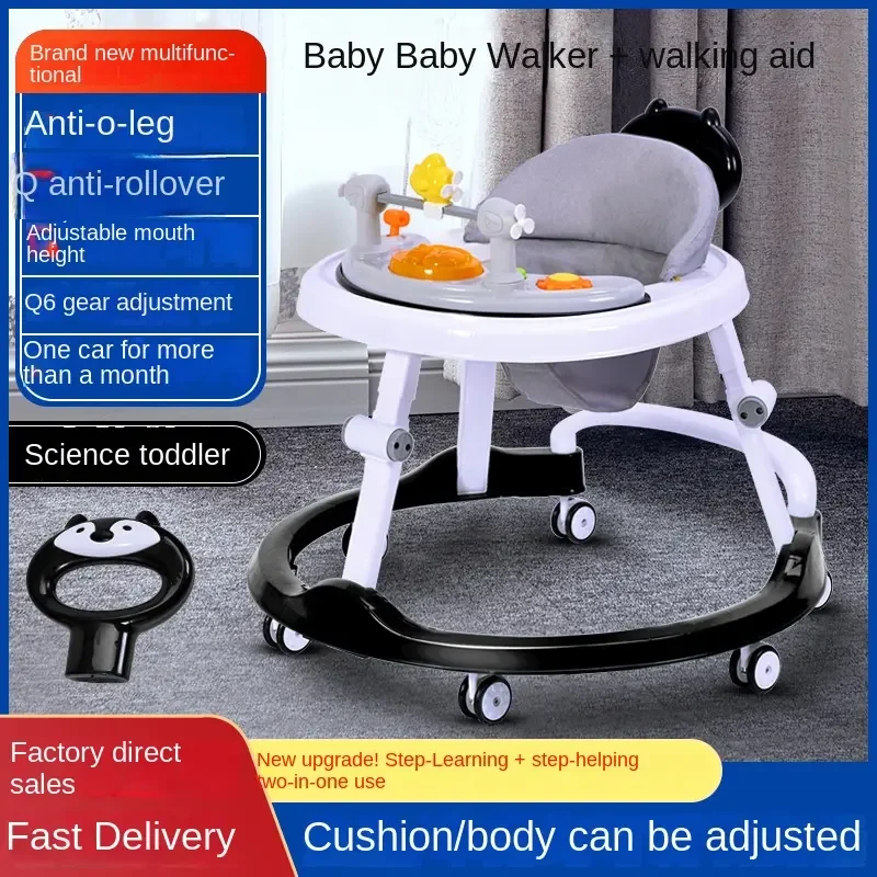 music Adjustable height baby walker assistant around we go baby walker with wheels and seat Baby Walker With Handle Bar