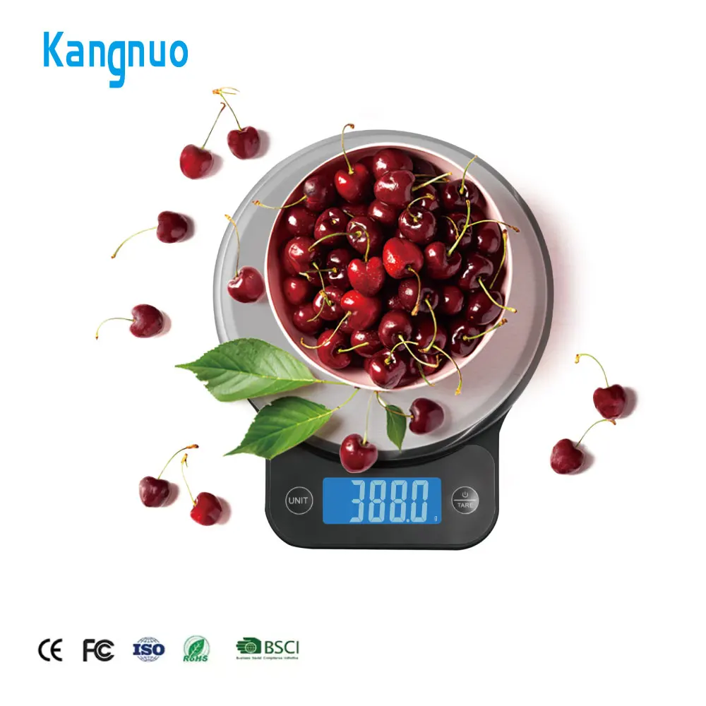 Customized Hot Sale 5kg 10kg 15kg Stainless Steel Round Electronic Digital Weighing Kitchen Scale Precision Food Scale