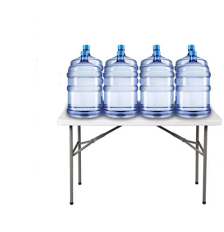 Commercial Height Adjustable 4 Feet White Granite Folding Utility Table