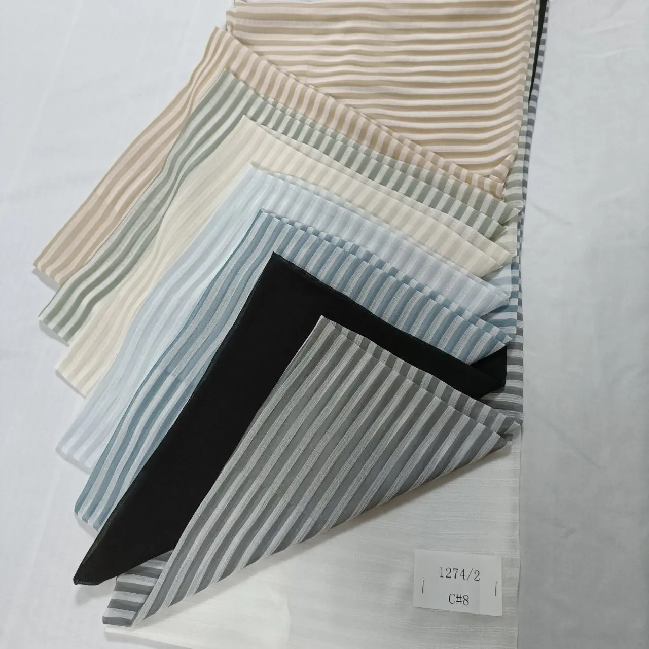 Factory Price And Ready Goods Multicolor Yarn Dyed Stripe Chiffon Washable Breathable Fabric For