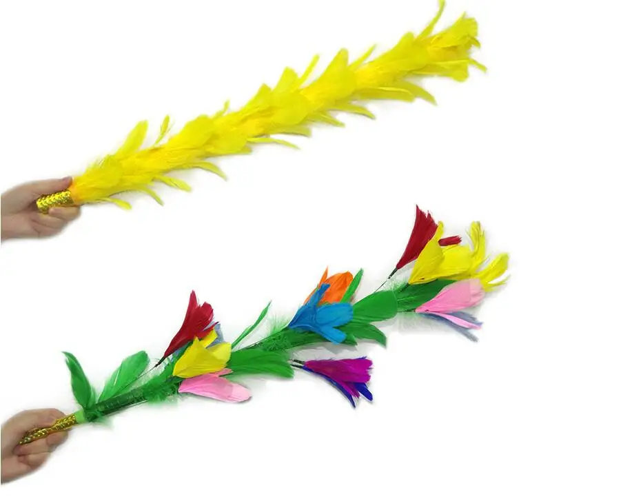 Feather Sticks Variation Magic Tricks Feather Flower to Umbrella/bouquet/Flag Magician Stage Gimmick Illusion Mentalism Comedy