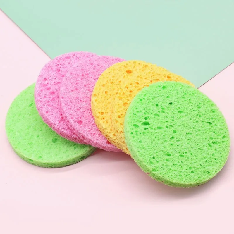 Natural Wood Pulp Sponge Cellulose Makeup Washing Sponge wholesale