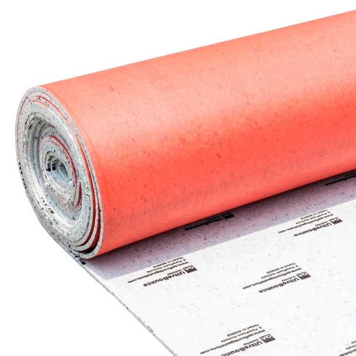 Fire retardant double sided with non woven fabric or PE film garage sound absorbing rug pad carpet underlay