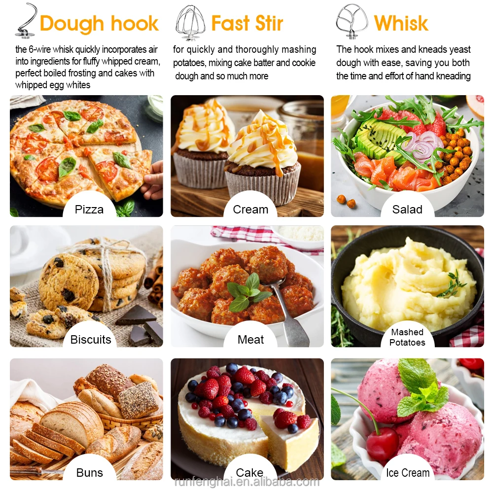 1500W6L  3 in 1 STAND MIXER Blender  with meat grinder Kitchens aid Dough Mixer Food Mixer