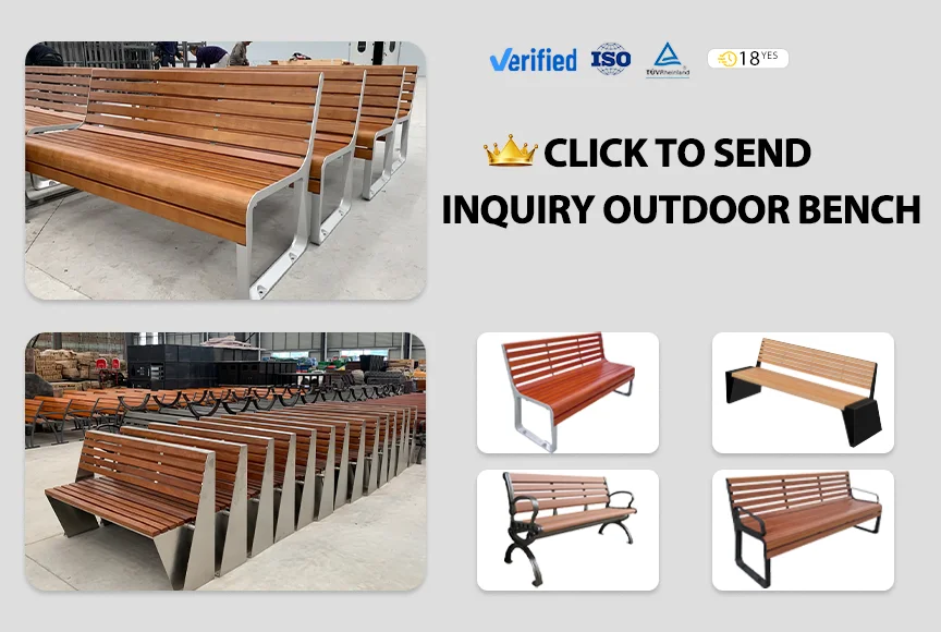 China factory wholesale customized outdoor benches  outdoor modern Design wooden garden outdoor patio benches OEM/ODM Benches