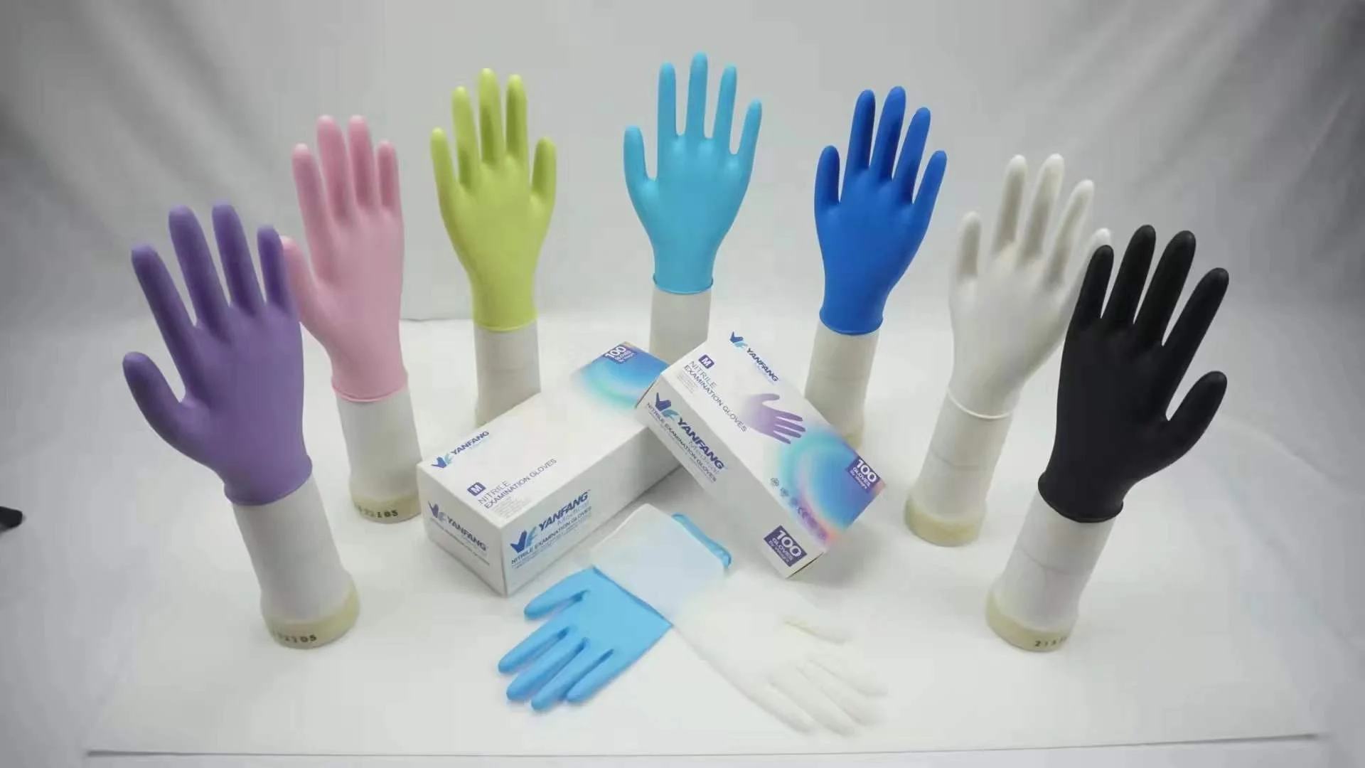 4.5G Examination Surgeon Powder Free Hand Protection Size 8 Rubber Nitrile Gloves