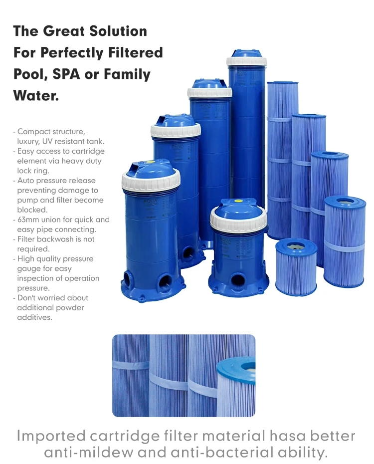 High Quality Square Swimming Spa Pool Filtration System Factory Direct Cheap Price Plastic Cartridge Filter Pump Sand Sterilizer