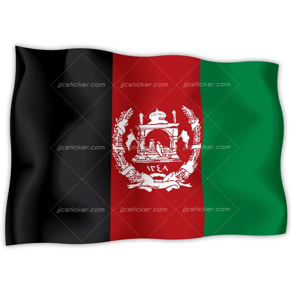 custom printing self adhesive decal paper reusable wholesale china manufacturer design pvc afghanistan country flag sticker
