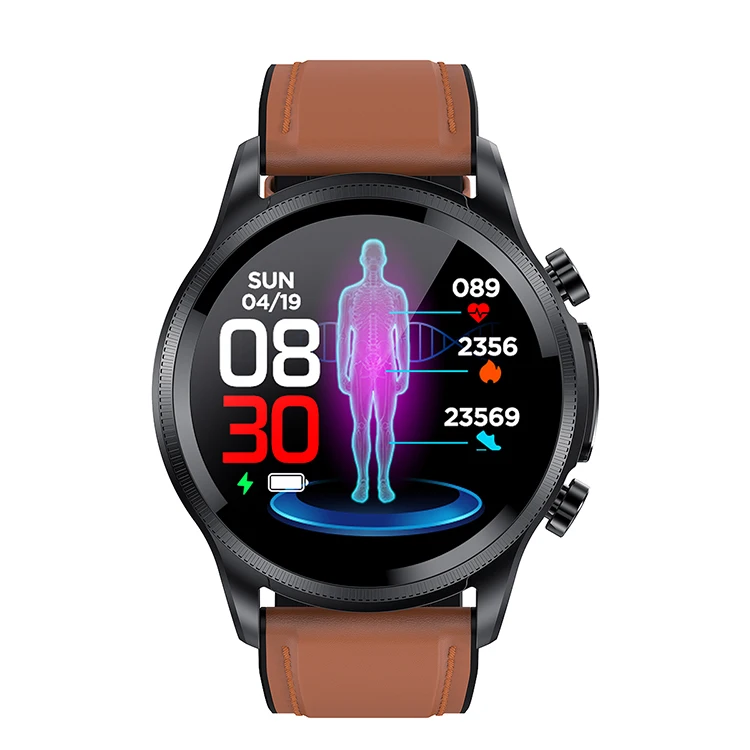 E400 smart watch 1.39 inches non-invasive blood glucose ECG+PPG temperature blood pressure blood oxygen heart rate temperature