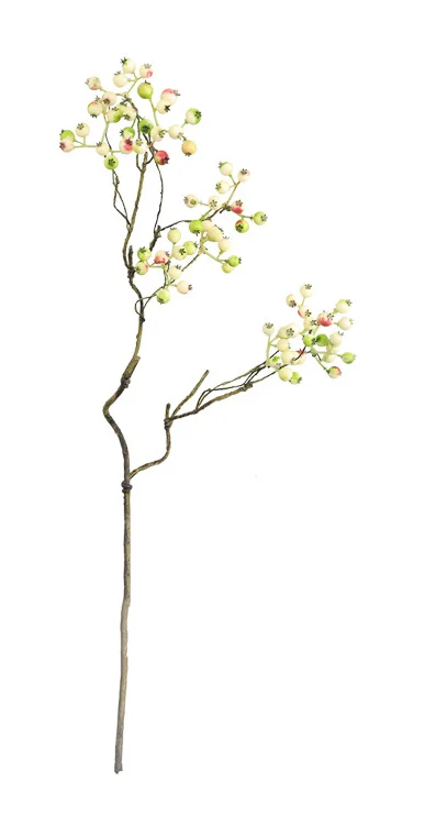 SN-H028 Wholesale ARTIFICIAL BLUEBERRY SPRAY Desktop Faux Flower Simulation Bouquet Home Living Room American Cranberry