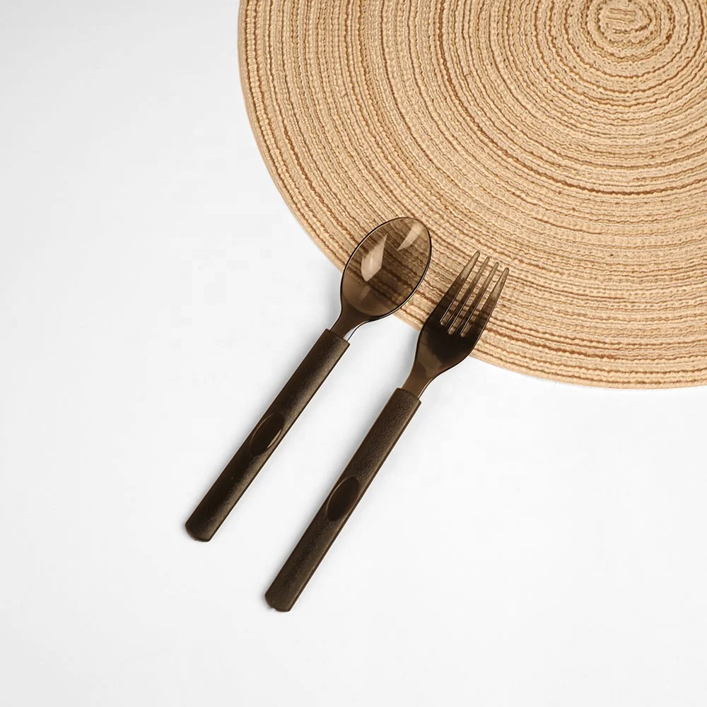 use and throw disposable plastic spoon and fork / manufacturer ice cream spoon equal tea spoon utensils cutlery wholesale mould